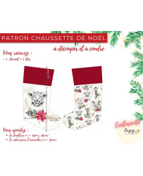 Patron Chaussette de Noël Savane Lionceau | Options au choix