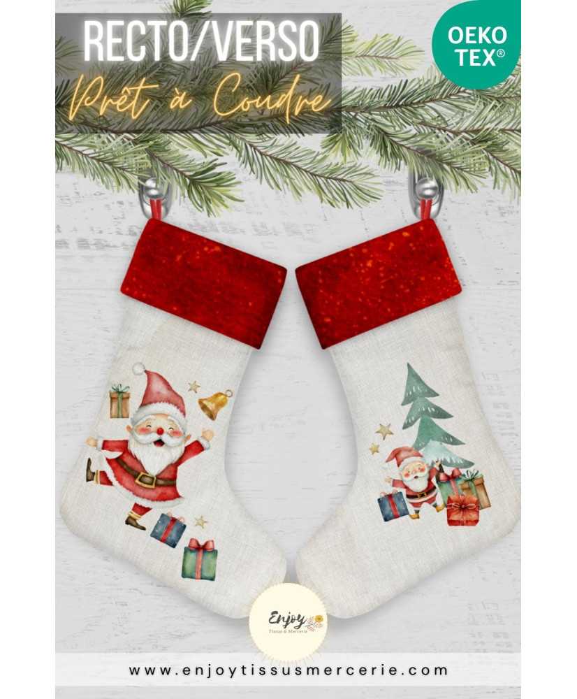 Patron Chaussette de Noël Père Noël & Cadeaux | Options au choix