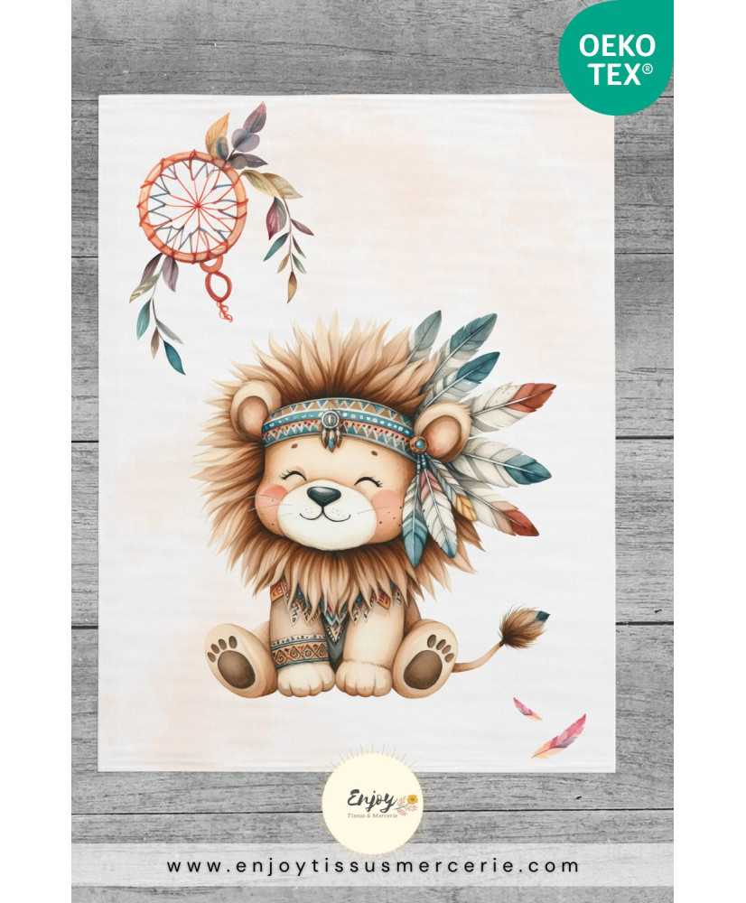 Panneau de Couverture Lion Boho