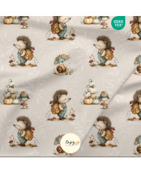 Tissu Hérissons & Cie Animaux de la Forêt Automne
