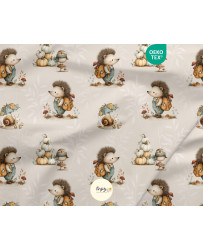 Tissu Hérissons & Cie Animaux de la Forêt Automne