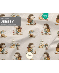 Tissu Hérissons & Cie Animaux de la Forêt Automne