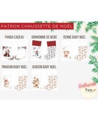 Patron Chaussette de Noël Pingouin Baby Noël | Options au choix