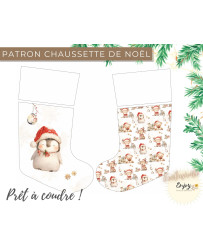 Patron Chaussette de Noël Pingouin Baby Noël | Options au choix