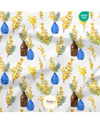 copy of Tissu Jardin de Citrons Feuillages et Fleurs