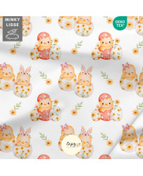 copy of Tissu Fleuri Petits Poussins Animaux de la Ferme