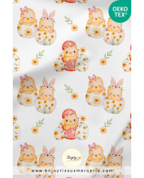 Tissu Petits Poussins et...