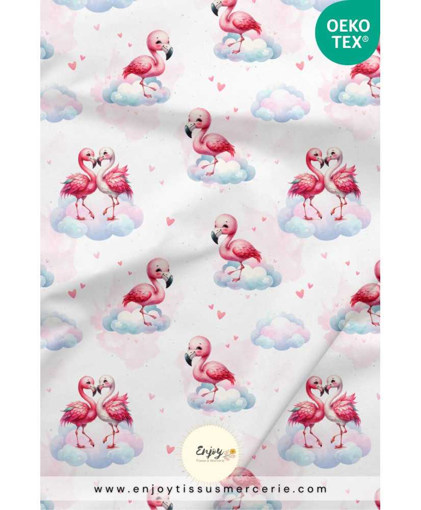 copy of Tissu Flamands Roses dans les Nuages